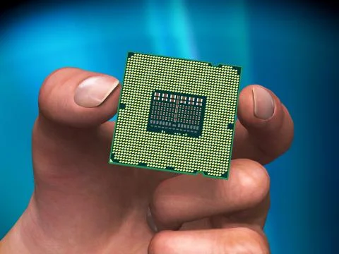 Processor in hand 스톡 일러스트