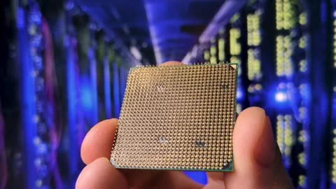 A processor that is held with fingers. Stock Footage 305335676