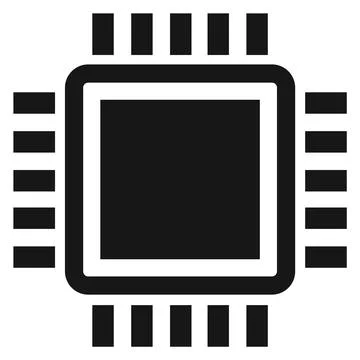 Processor icon. Cpu symbol. Computer chip sign Stockillustratie