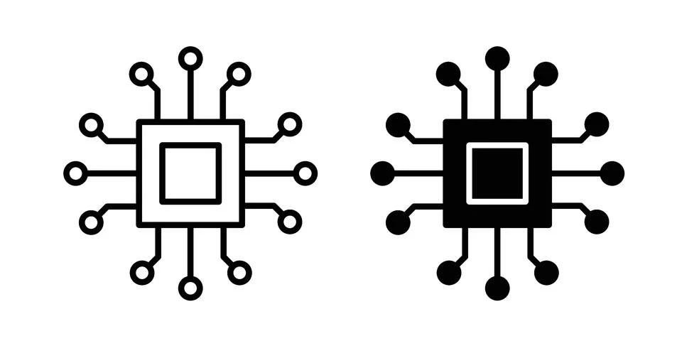 Processor icon design. Simple Vector illustrations.. Stockillustratie
