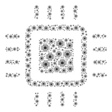 Processor Icon Figure Stock Illustration