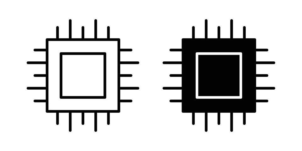 Processor icon graphic design. web icons vectors Illustrazione stock