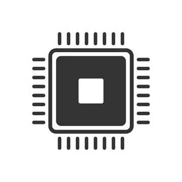 Processor icon. Microchip illustration symbol. Sign cpu vector. イラスト素材