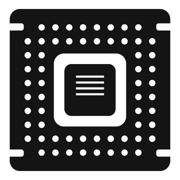 Processor icon simple vector. Cpu chip Illustrazione stock