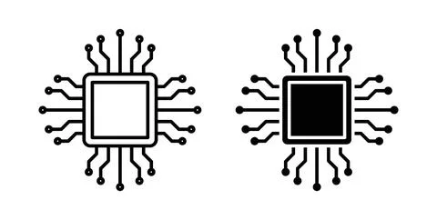Processor icon vector art Illustrations Stock Illustration