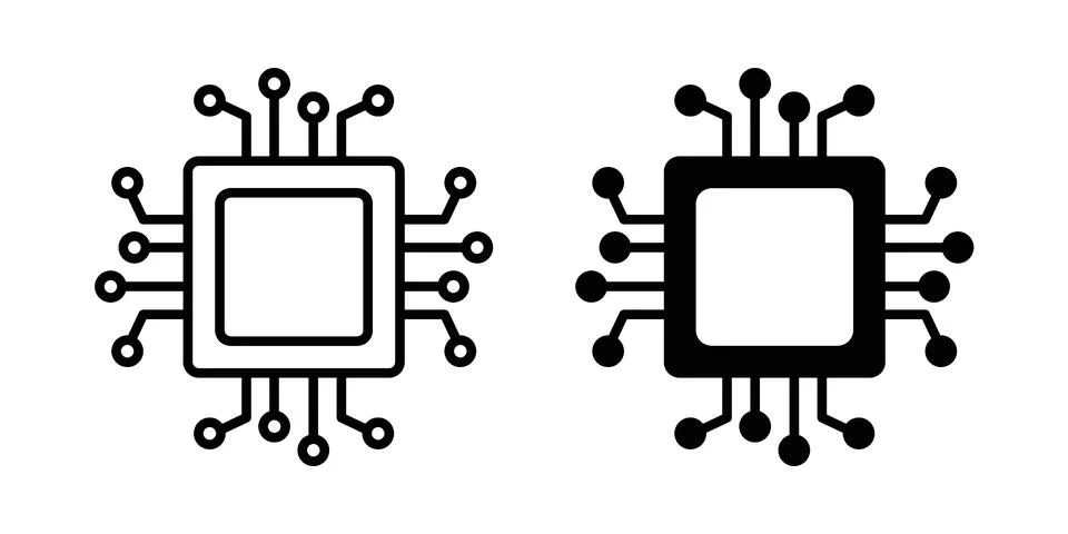 Processor icon vector design. EPS10 库存插图