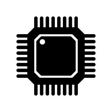 Processor Icon on white background. CPU icon. Vector illustration. 스톡 일러스트