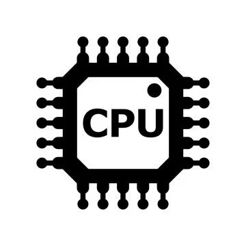Processor Icon on white background. CPU icon. Vector illustration. 스톡 일러스트
