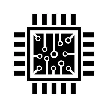 Processor icon on white. Stock-Illustration