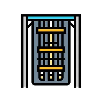 Processor inside cooling chamber color icon vector illustration Stock Illustration