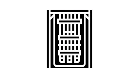 Processor inside cooling chamber glyph icon animation Stock Footage 326142157
