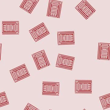 Processor inside cooling chamber glyph seamless pattern 库存插图