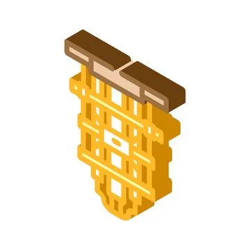 Processor inside cooling chamber isometric icon vector illustration イラスト素材