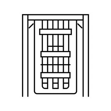 Processor inside cooling chamber line icon vector illustration イラスト素材