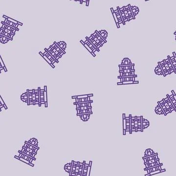 Processor inside cooling chamber line vector seamless pattern Stockillustratie