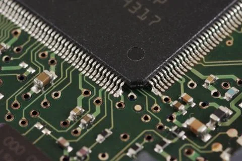 Processor in larger, macro Stock Photos