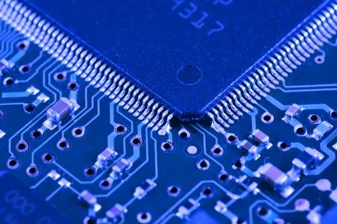 Processor in larger, macro Stock Photos