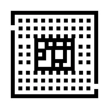 Processor microchip digital cpu integrated circuit icon 스톡 일러스트