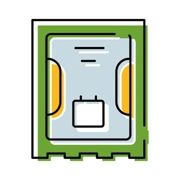 Processor microchip digital hardware electronic component Stock Illustration