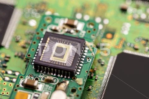 Processor (microchip) interconnected Stock Photos