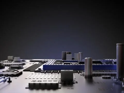 Processor (microchip) interconnected receiving and sending information. イラスト素材