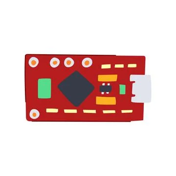 Processor microcontroller cartoon vector illustration Stock Illustration