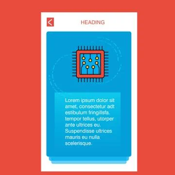 Processor mobile vertical banner design design. Vector Stock Illustration