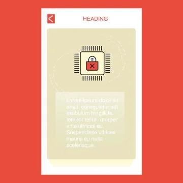 Processor  mobile vertical banner design design. Vector Stock Illustration