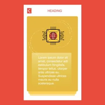 Processor mobile vertical banner design design. Vector Stock Illustration