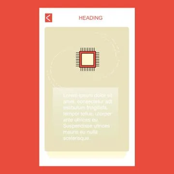 Processor mobile vertical banner design design. Vector Stock Illustration