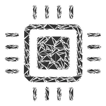 Processor Mosaic of Triangles Stock Illustration