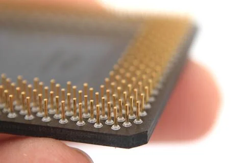 Processor from old computer Stock Photos