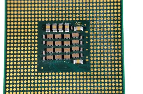 A processor or processing unit, an electrical component (digital circuit) t.. Foto stock