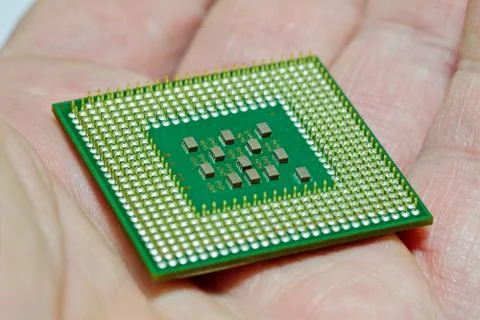 Processor on the palm Stock Photos