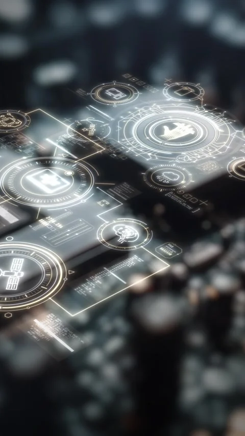 The processor processes data in digital space. Stock Footage 318268722