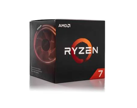 Processor Ryzen 7 2700X. Stock Photos