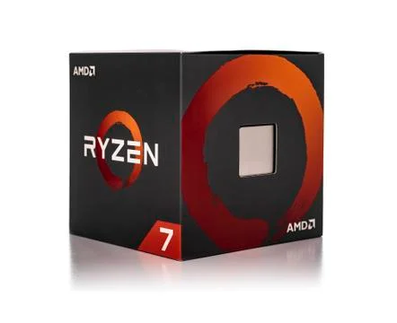 Processor Ryzen 7 2700X. Stock Photos