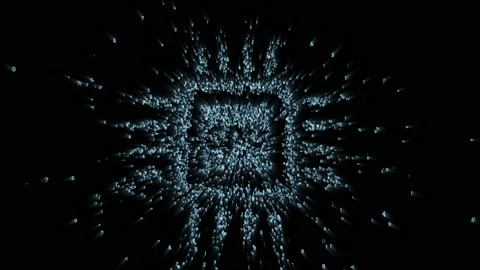 The processor is a symbol processing power in the digital domain Stock Footage 95530473