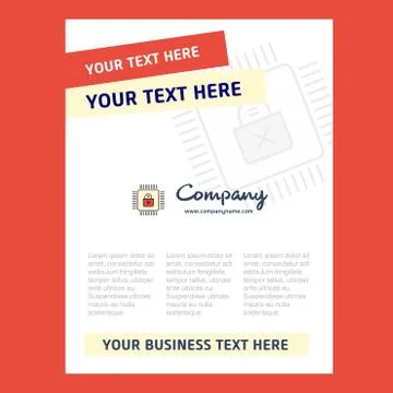 Processor  Title Page Design for Company profile ,annual report, presentation Illustrazione stock
