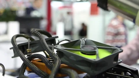 Processor under liquid nitrogen Stock Footage 70782327