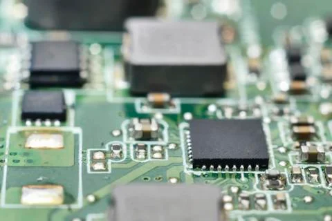 Processors on circuit board Foto stock
