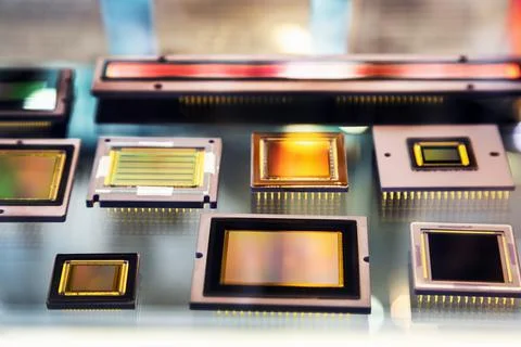 Processors of various shapes and circuits for microelectronic 写真素材