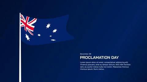 Proclamation day background design. Stock Illustration