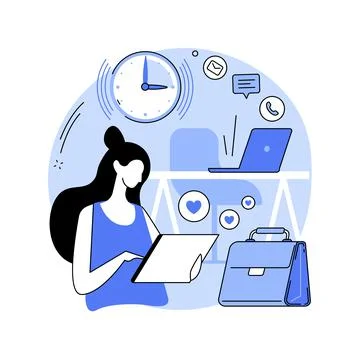 Procrastination abstract concept vector illustration. Stock Illustration