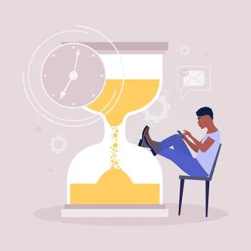 Procrastination concept Stock Illustration