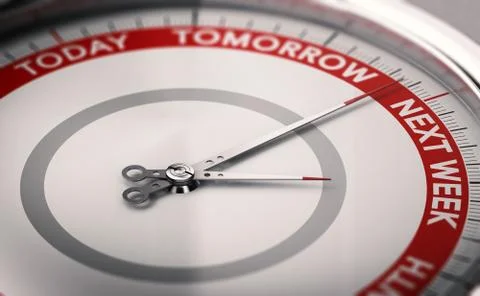 Procrastination concept. To postpone a date. Stock Photos