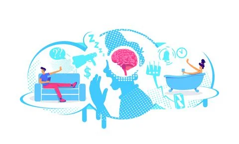 Procrastination, delayed tasks flat concept vector illustration Stock Illustration