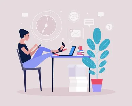 Procrastination Stock Illustration