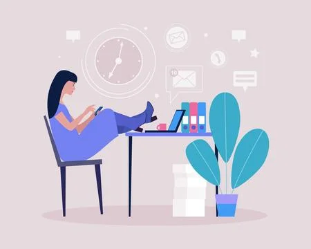 Procrastination Stock Illustration