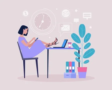 Procrastination Stock Illustration